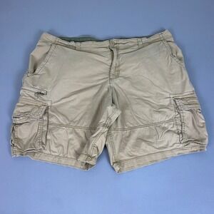 George Cargo Shorts Men's Size 46 Tan Khaki Stretch Cotton Utility‎ Casual